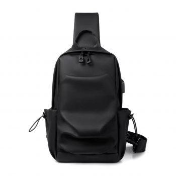 Geanta pentru barbati, Thalion GT3738, port USB, Negru