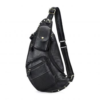 Geanta pentru barbati, Thorian GT3307, piele naturala, Negru