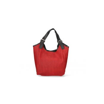 Geanta shopper cu model impletit