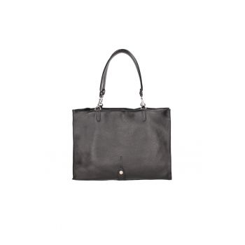 Geanta shopper din piele cu fermoar