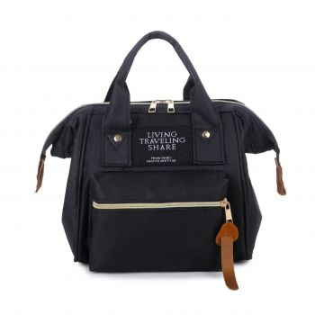 Geanta tip rucsac, Lunaria GT3573, Negru