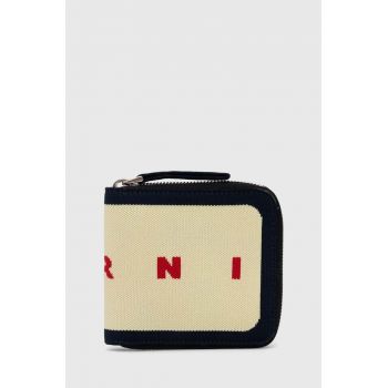 Marni portofel culoarea galben PFMI0050Q0.P4547.ZO101-yellow