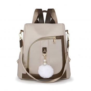 Rucsac dama, Ophelina GT3683, antifurt, Bej