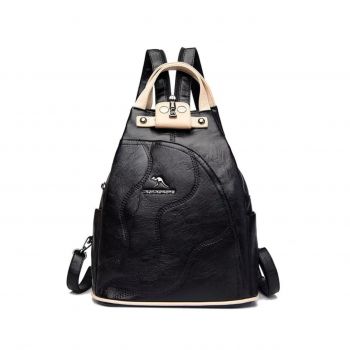 Rucsac dama, Viella GT3592, Negru/Crem