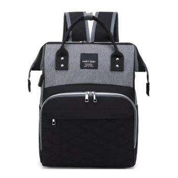 Rucsac multifunctional pentru mamici, Mavina GT3692, Negru/Gri
