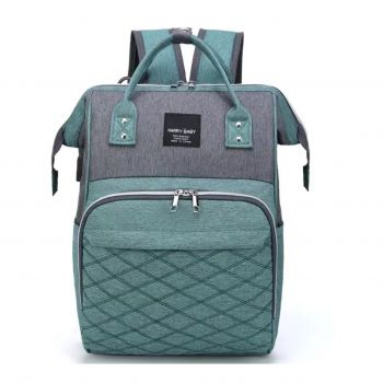 Rucsac multifunctional pentru mamici, Mavina GT3695, Gri/Verde