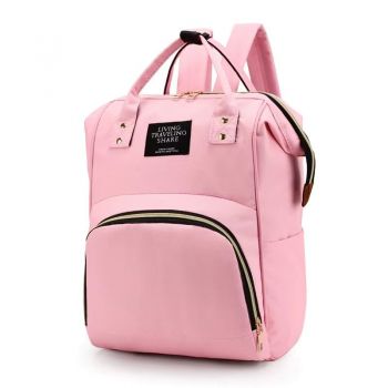 Rucsac multifunctional pentru mamici, Taisia GT3700, Roz