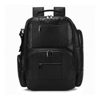 Rucsac pentru barbati, Eiran GT3332, piele naturala, Negru