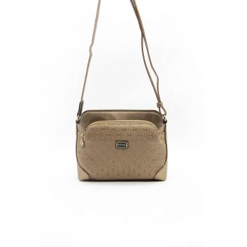 Geanta crossbody cu buzunare cu fermoar
