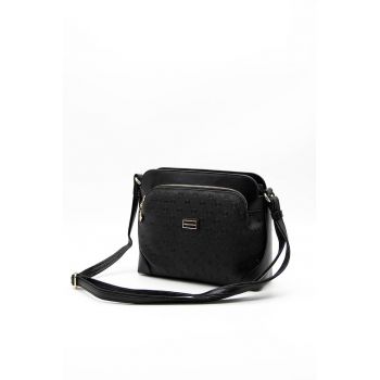 Geanta crossbody cu buzunare cu fermoar