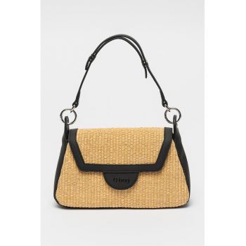 Geanta crossbody cu garnituri de piele ecologica