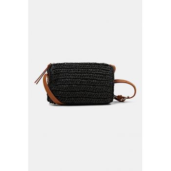 Geanta crossbody de hartie cu aspect crosetat