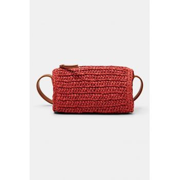 Geanta crossbody de hartie cu aspect crosetat