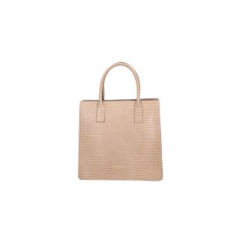 Geanta crossbody de piele cu aspect de piele de reptila