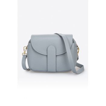 Geanta crossbody de piele cu aspect granulat