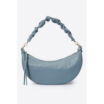 Geanta crossbody de piele cu aspect granulat