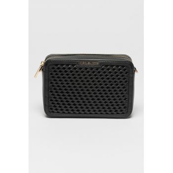 Geanta crossbody de piele cu aspect impletit Jet Set