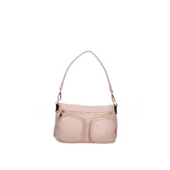 Geanta crossbody de piele cu buzunare multiple