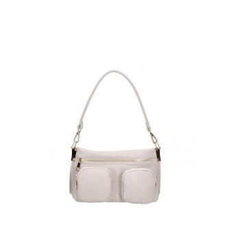 Geanta crossbody de piele cu buzunare multiple