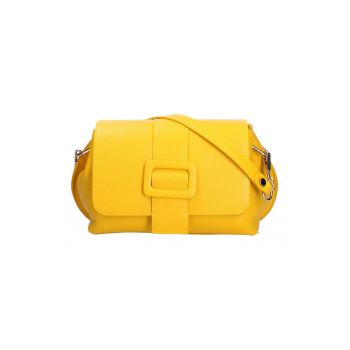 Geanta crossbody de piele cu clapa