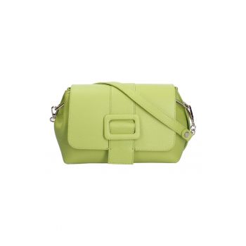 Geanta crossbody de piele cu clapa
