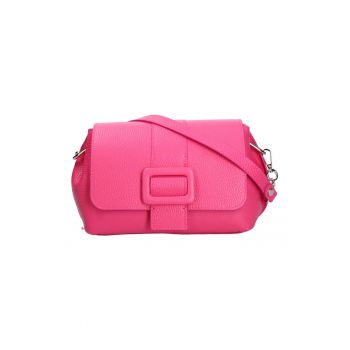 Geanta crossbody de piele cu clapa
