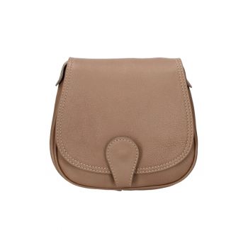 Geanta crossbody de piele cu clapa