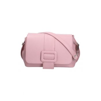 Geanta crossbody de piele cu clapa