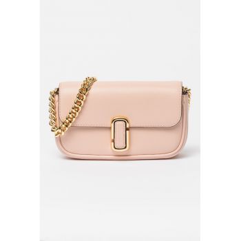 Geanta crossbody de piele cu clapa