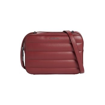Geanta crossbody de piele ecologica cu aspect matlasat