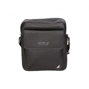 Geanta crossbody de piele ecologica cu buzunar cu clapa 24505