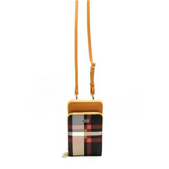 Geanta crossbody de piele ecologica cu buzunare cu fermoar