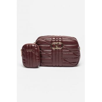 Geanta crossbody de piele ecologica cu etui detasabil