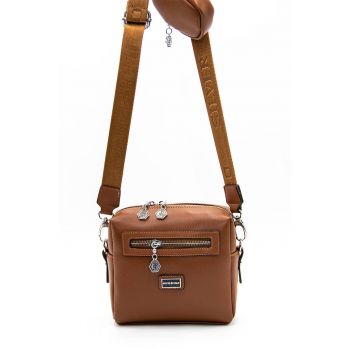 Geanta crossbody de piele ecologica cu etui detasabil