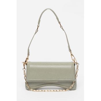 Geanta crossbody de piele ecologica cu maner din lant Ania