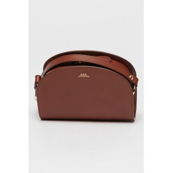 Geanta crossbody din piele cu bareta ajustabila Demi-Lune