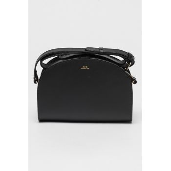 Geanta crossbody din piele cu bareta ajustabila Demi-Lune