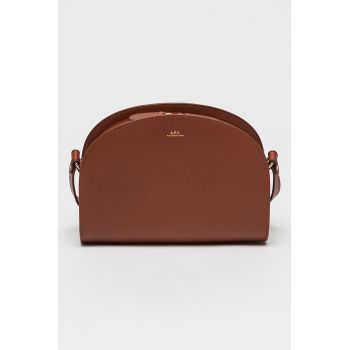 Geanta crossbody din piele cu bareta ajustabila Demi-Lune