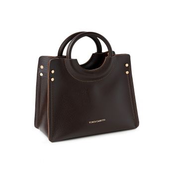 Geanta crossbody din piele ecologica - Maro inchis