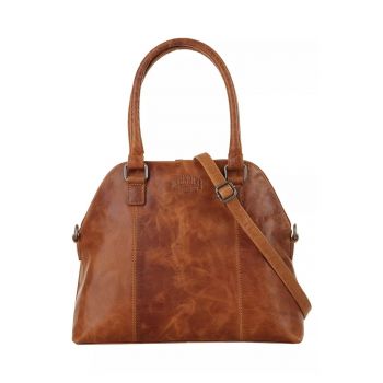 Geanta dama -  KD105904 - piele naturala - cognac