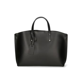 Geanta de piele cu bareta si etui interior detasabil