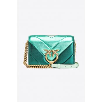 Geanta mica crossbody de piele cu aspect matlasat Love Click