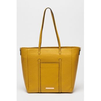 Geanta tote de piele cu aspect texturat