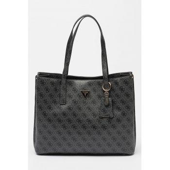 Geanta tote de piele ecologica cu model logo Meridian