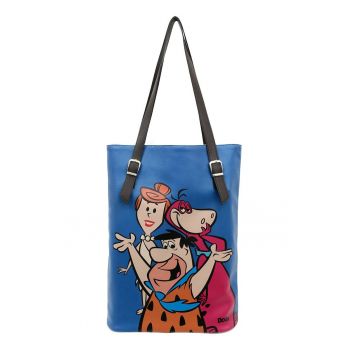 Geanta tote din piele ecologica cu imprimeu cu desene animate Family Rocks