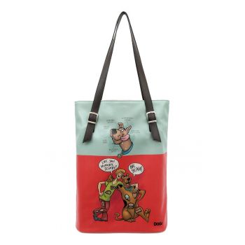 Geanta tote din piele ecologica cu imprimeu cu desene animate Hungry Doo