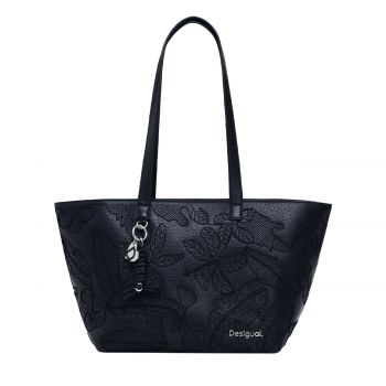 Large embroidered shopper bag