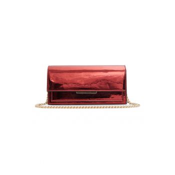 Geanta crossbody cu aspect lacuit Carrentar