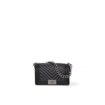 Geanta crossbody cu aspect matlasat