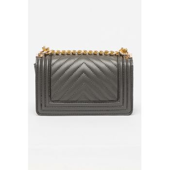Geanta crossbody cu aspect matlasat